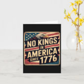 アメリカ国旗7月4日Decor No Kings In America Si カード (黄色い花)