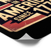 アメリカ国旗7月4日Decor No Kings In America Si ポスター (角)