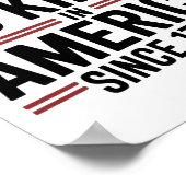 アメリカ国旗7月4日Decor No Kings In America Si ポスター (角)