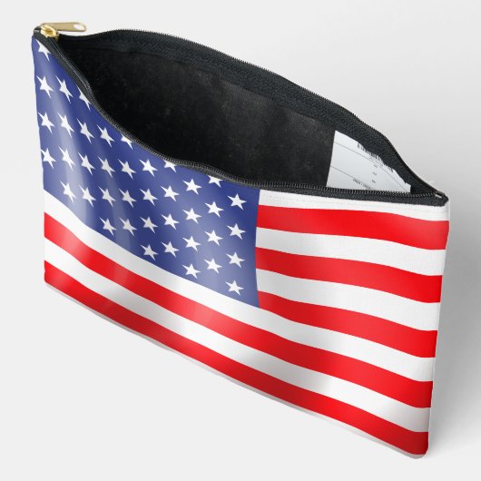 アメリカ国旗 アクセサリーポーチ (見開き)