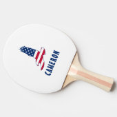 アメリカ国旗 アメリカのワシ 7月4日 名前付 アメリカ 卓球ラケット (横)