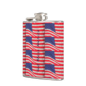 アメリカ国旗、アメリカの神の祝福 フラスク (左)