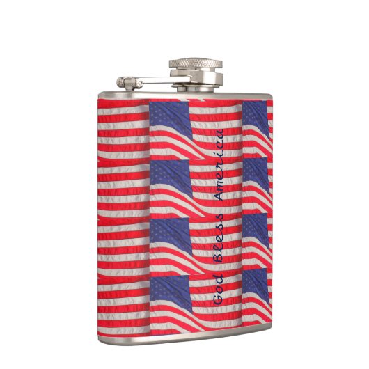 アメリカ国旗、アメリカの神の祝福 フラスク (右)