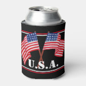 アメリカ国旗 – アメリカクーラーボックス 缶クーラー (缶正面)