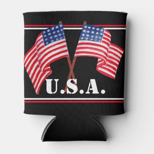 アメリカ国旗 – アメリカクーラーボックス 缶クーラー (正面)