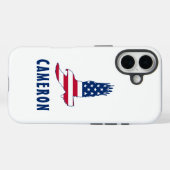 アメリカ国旗 アメリカンイーグル 7月4日 名前 入り Case-Mate iPhoneケース (裏面 (横))