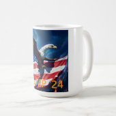アメリカ国旗 アメリカンイーグル TRUMP 2024 コーヒーマグカップ (正面右)