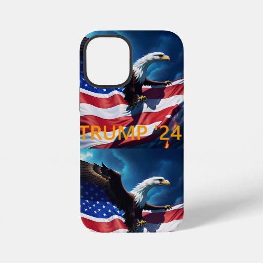 アメリカ国旗 アメリカンイーグル TRUMP 2024 iPhoneケース (裏面)