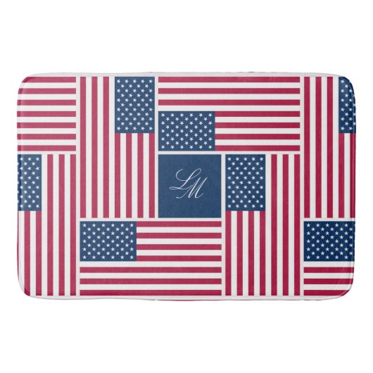 アメリカ国旗 アメリカーナ モノグラム バスマット (正面)