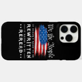 アメリカ国旗 アメリカ合衆国憲法を再読する必要がある Case-Mate iPhoneケース (裏面 (横))