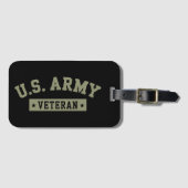 アメリカ国旗 アメリカ合衆国 ベテラン退役軍人 アメリカ陸軍退役軍人 ラゲッジタグ (正面横)