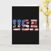 アメリカ国旗 アメリカ合衆国 米国 US 4th カード (黄色い花)