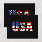アメリカ国旗 アメリカ国旗 米国 国民 愛国 アメリカ 4 セーブザデート (正面/裏面)