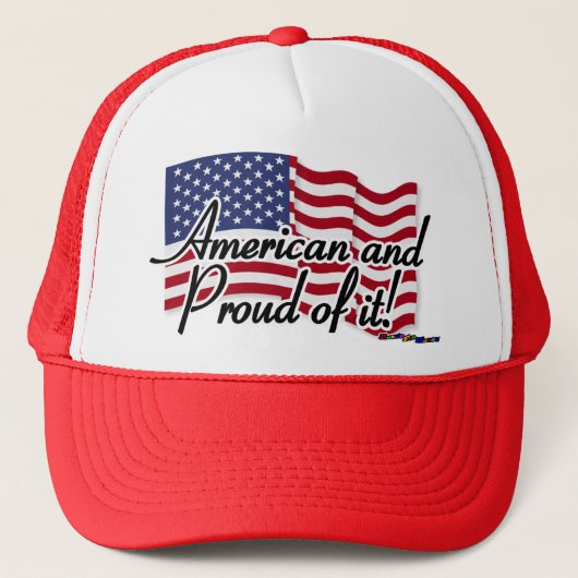 アメリカ国旗 – アメリカ誇りを持った合衆国とアメリカ! キャップ (正面)