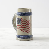 アメリカ国旗 – アメリカ誇りを持った合衆国とアメリカ!- dis ビールジョッキ (正面左)