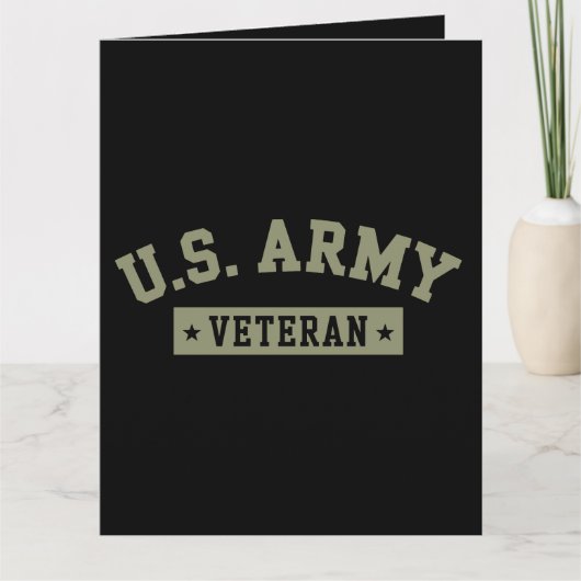 アメリカ国旗 アメリカ退役軍人会 アメリカ陸軍退役軍人 カード (正面)