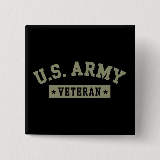 アメリカ国旗 アメリカ退役軍人会 アメリカ陸軍退役軍人 缶バッジ (正面)