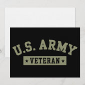 アメリカ国旗 アメリカ退役軍人退役軍人米国 招待状 (正面/裏面)