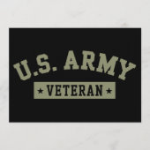 アメリカ国旗 アメリカ退役軍人退役軍人米国 招待状 (正面)