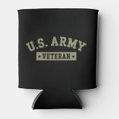 アメリカ国旗 アメリカ退役軍人 アメリカ陸軍退役軍人 缶クーラー (正面)