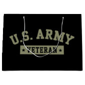 アメリカ国旗 アメリカ退役軍人 米国陸軍退役軍人 ラージペーパーバッグ (正面)