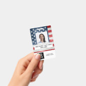 アメリカ国旗 アメリカ カスタム 社員 写真 名前 バッジ (手持ち)