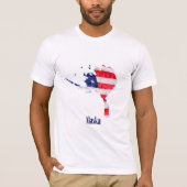 アメリカ国旗 アラスカ州 アメリカ合衆国 Tシャツ (正面)