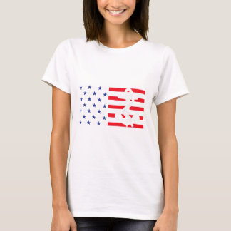 アメリカ国旗 アンカーTシャツ 愛国 軍事 7月 Tシャツ