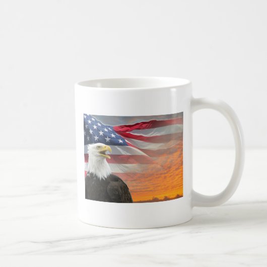 アメリカ国旗+イーグルマグカップ コーヒーマグカップ (右)
