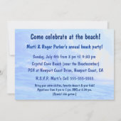 アメリカ国旗 ウェーブ ハワイアン パーティー 誕生日 招待状 (裏面)