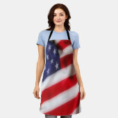 アメリカ国旗 エプロン (着用した状態)