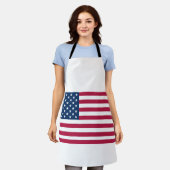 アメリカ国旗 エプロン (着用した状態)