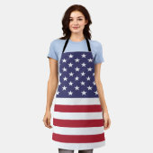 アメリカ国旗 エプロン (着用した状態)