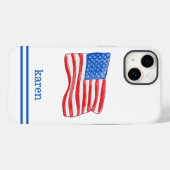 アメリカ国旗 オリジナル Case-Mate iPhoneケース (裏面 (横))