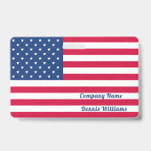 アメリカ国旗 | オーダーメイド バッジ (裏面)