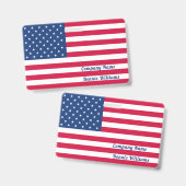 アメリカ国旗 | オーダーメイド バッジ (正面&裏面)