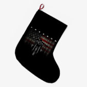 アメリカ国旗 オートバイ 自由 ラージクリスマスストッキング (正面 (吊り時))