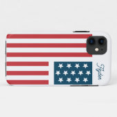 アメリカ国旗 カスタマイズ可能 Case-Mate iPhoneケース (裏面(横))