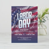 アメリカ国旗 カスタム レイバー デイ セレブレーション イベント 招待状 (スタンド正面)