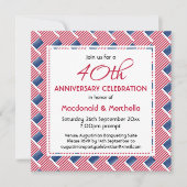 アメリカ国旗 カスタム 記念日 アメリカ お祝い 招待状 (正面)