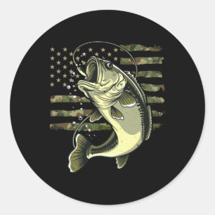 アメリカ国旗 カモフラージュ フィッシング フィッシュ Byss 魚 アメリカ製 ラウンドシール