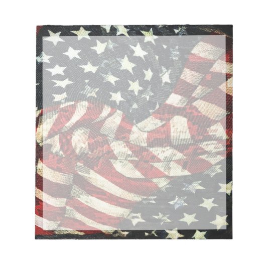 アメリカ国旗 – カモフラージュby Shirley Taylor ノートパッド (正面)