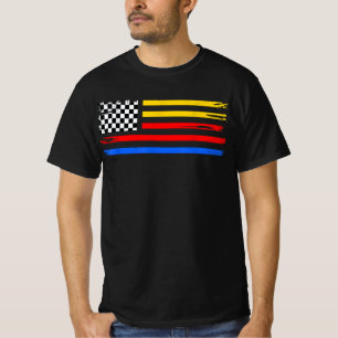 アメリカ国旗 カーレース 優勝できなきゃ意味がない Tシャツ