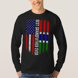 アメリカ国旗・ガンビア最高の祖父史上初 Tシャツ