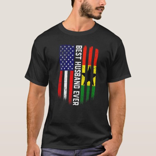 アメリカ国旗・ガーナ最高の国旗 Tシャツ (正面)