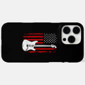 アメリカ国旗 ギター ミュージックプレーヤー エレキギター Case-Mate iPhoneケース (裏面 (横))