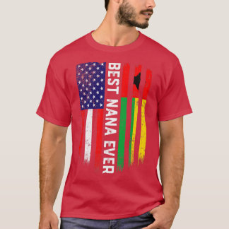 アメリカ国旗・ギニアビサウ最高の国旗ナナ Tシャツ