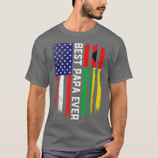 アメリカ国旗・ギニアビサウ最高の国旗・パパ Tシャツ