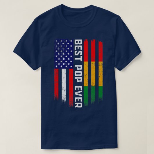 アメリカ国旗・ギニア最高のポップ・アートの国旗 Tシャツ (デザイン正面)