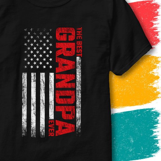 アメリカ国旗 クラシックな祖父 最高の祖父 Tシャツ